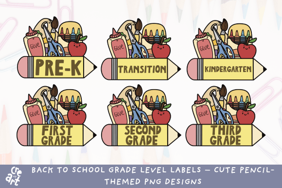 Back to School Grade Level Labels