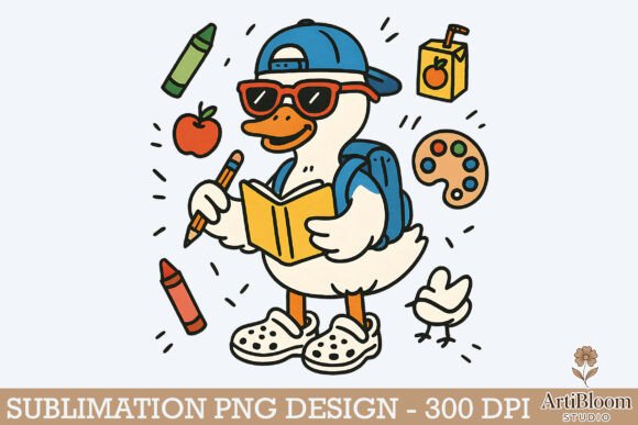 Back to School Little Duck Design PNG: A Versatile Asset for Creative Projects