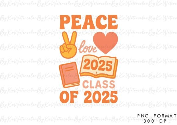 Back to School Peace Grad PNG