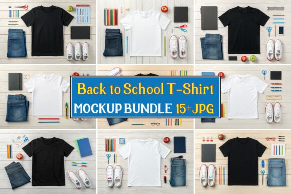 Back to School T-Shirt Mockup Bundle 10: A Strategic Tool for Designers and Marketers