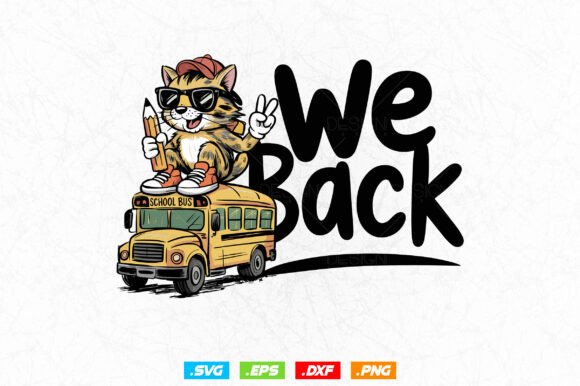 Bruh We Back to School Retro Cat SVG: A Digital Design Powerhouse for Creators