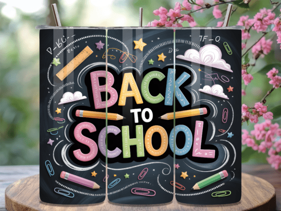 Chalkboard Back to School Tumbler Wrap: A Versatile Design for Custom Sublimation Projects
