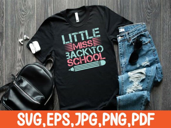 Little Miss Back to School T-shirt Design