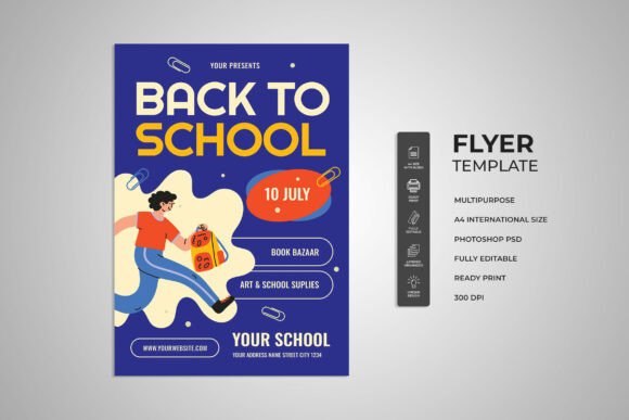 Navy Back to School Bazaar Flyer: A Professional Tool for Creative and Business Promotion