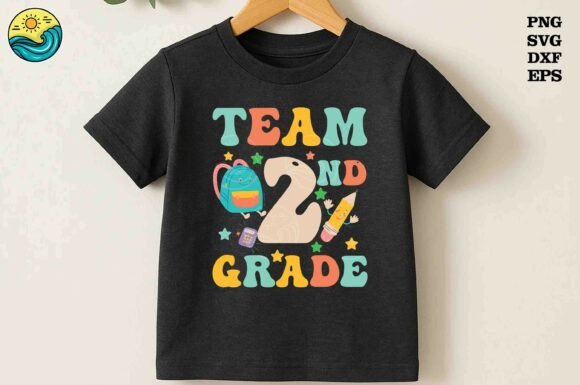 Team 2nd Grade SVG, Cute Back to School: A Cheerful Design for Educators and Creatives